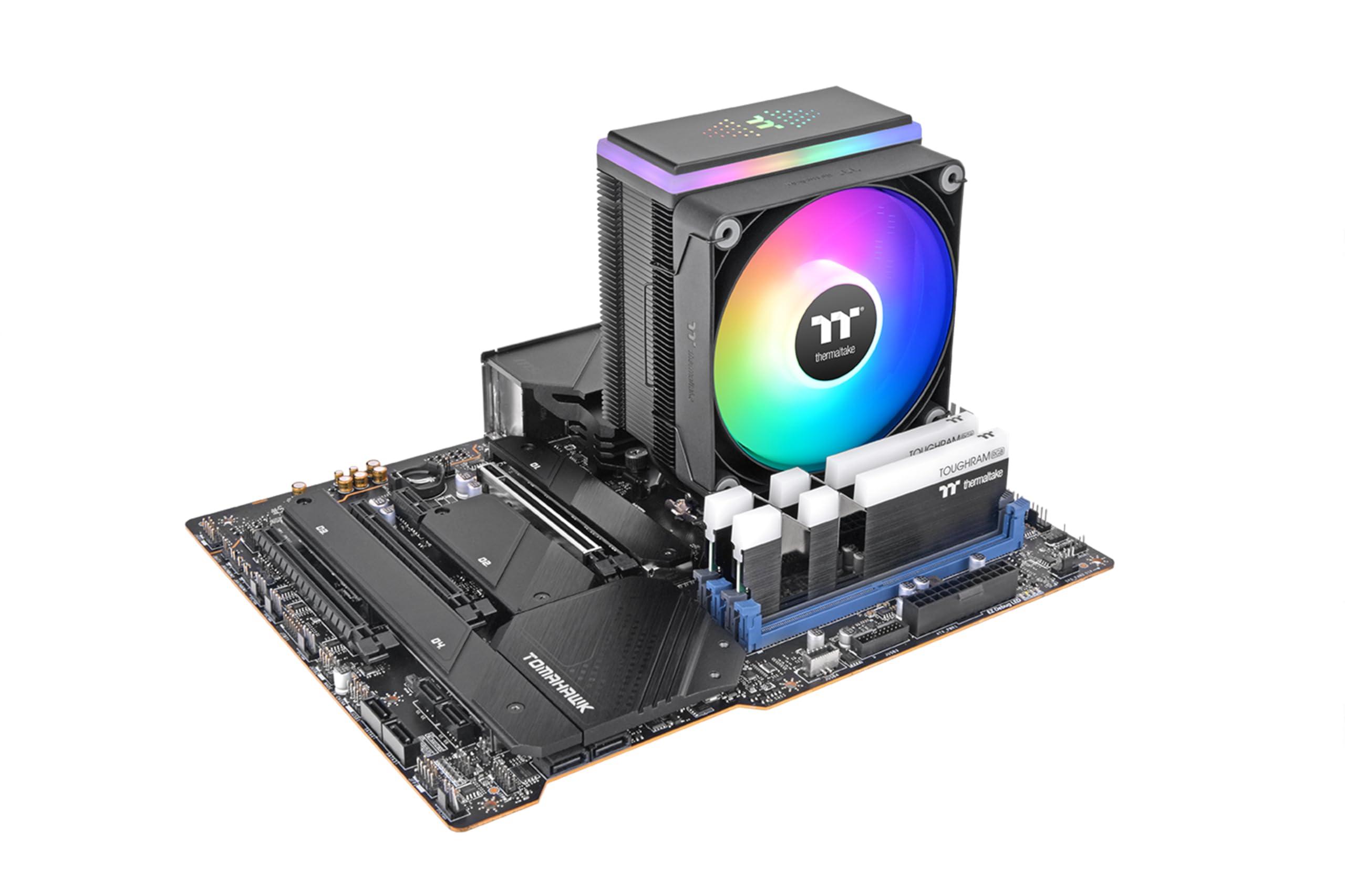 Thermaltake Thermaltake ASTRIA 400 ARGB CPU Cooler, Compatible with Latest Intel LGA 1700 and AMD AM5 CPU, Single Tower, 230W TDP Cooling Power, CL-P120-CA12SW-A