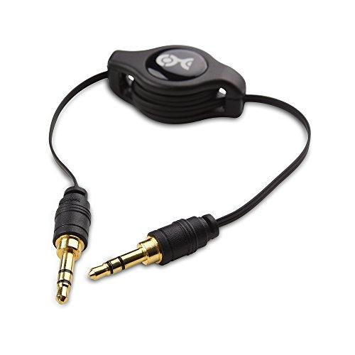 Cable Matters Cable Matters 2-Pack Gold-Plated Retractable Aux Cable - 2.5 Feet