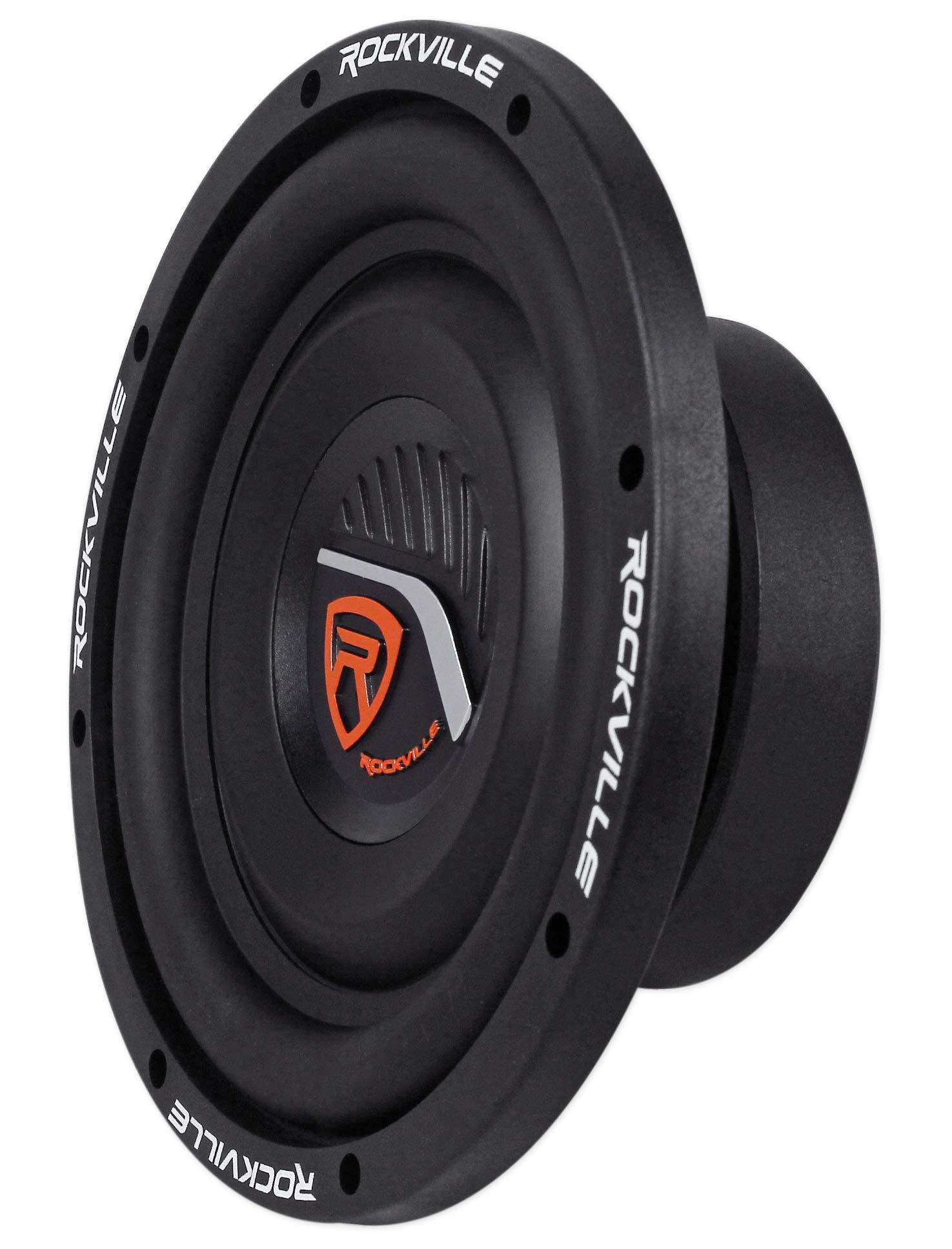 Rockville (2) Rockville W8T4-S4 8" Shallow Mount 2000w Car Subwoofers 4 Ohm Subs