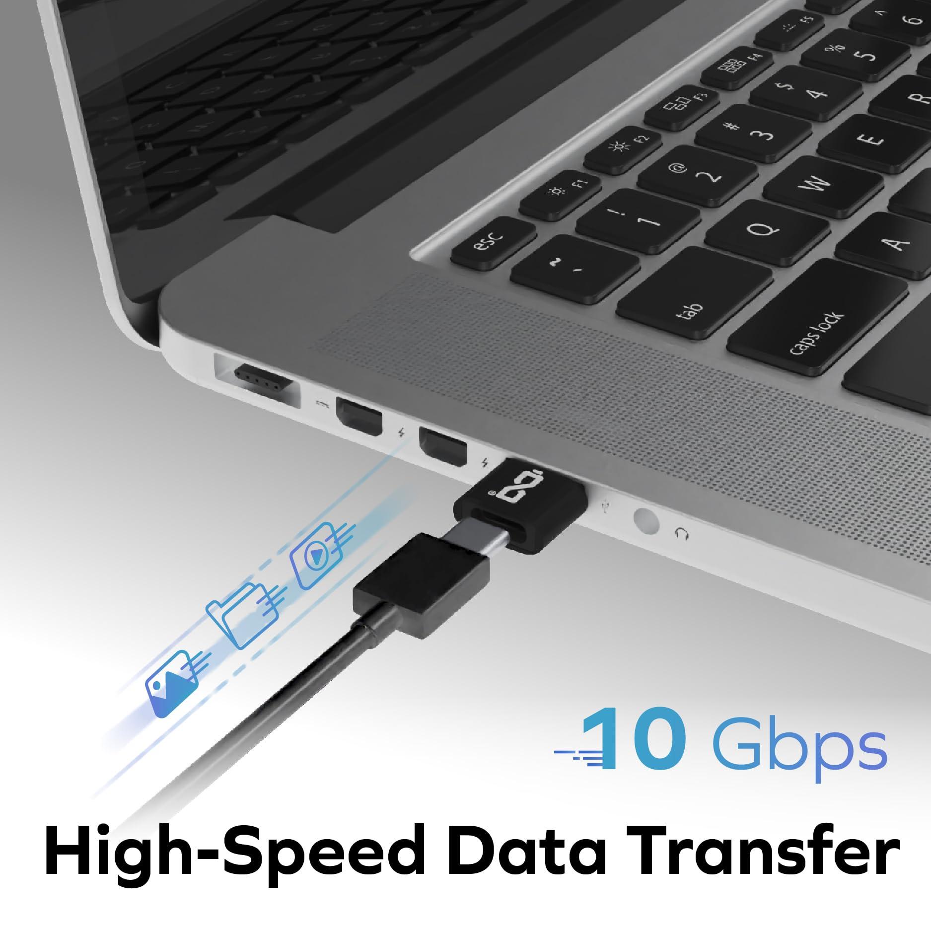 CHARGEWORX CHARGEWORX USB C Female to USB Male Adapter 4-Pack, Type C to USB A Charger Cable Converter, Compatible with iPhone 16,15,14,13,12 Series, iPad Pro,Air 4 Mini 7, Samsung Galaxy S25,S24,S23,S22 Series