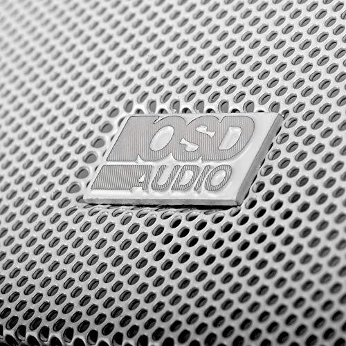 OSD Audio OSD 8\" Outdoor Patio Speaker Pair 180W, Weatherproof IP54 Rated Aluminum Grilles, White AP840