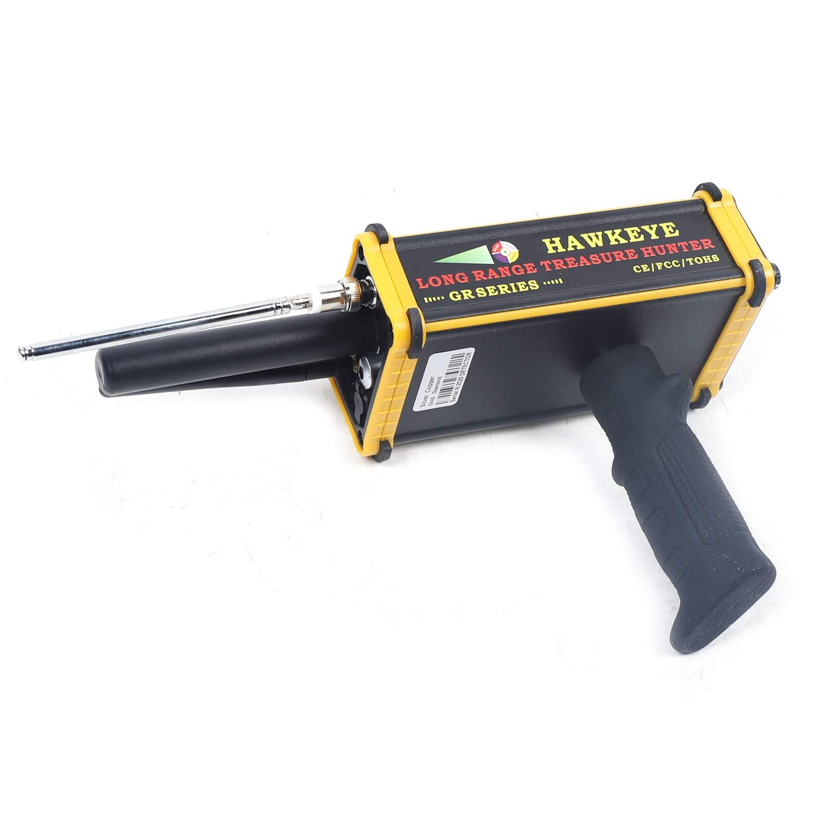 CNCEST CNCEST Gold Metal Detector Long Range Metal Finder Black Mini GR-100 Long Range King Detector Series for Gold Gem Minerals (GR-200)