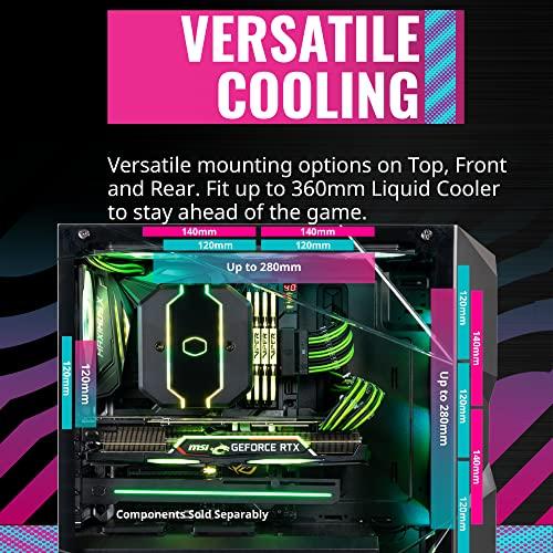 Cooler Master Cooler Master MasterBox TD500 Mesh Airflow ATX Mid-Tower with Polygonal Mesh Front Panel, Crystalline Tempered Glass, E-ATX up to 10.5", Three 120mm ARGB Lighting Fans