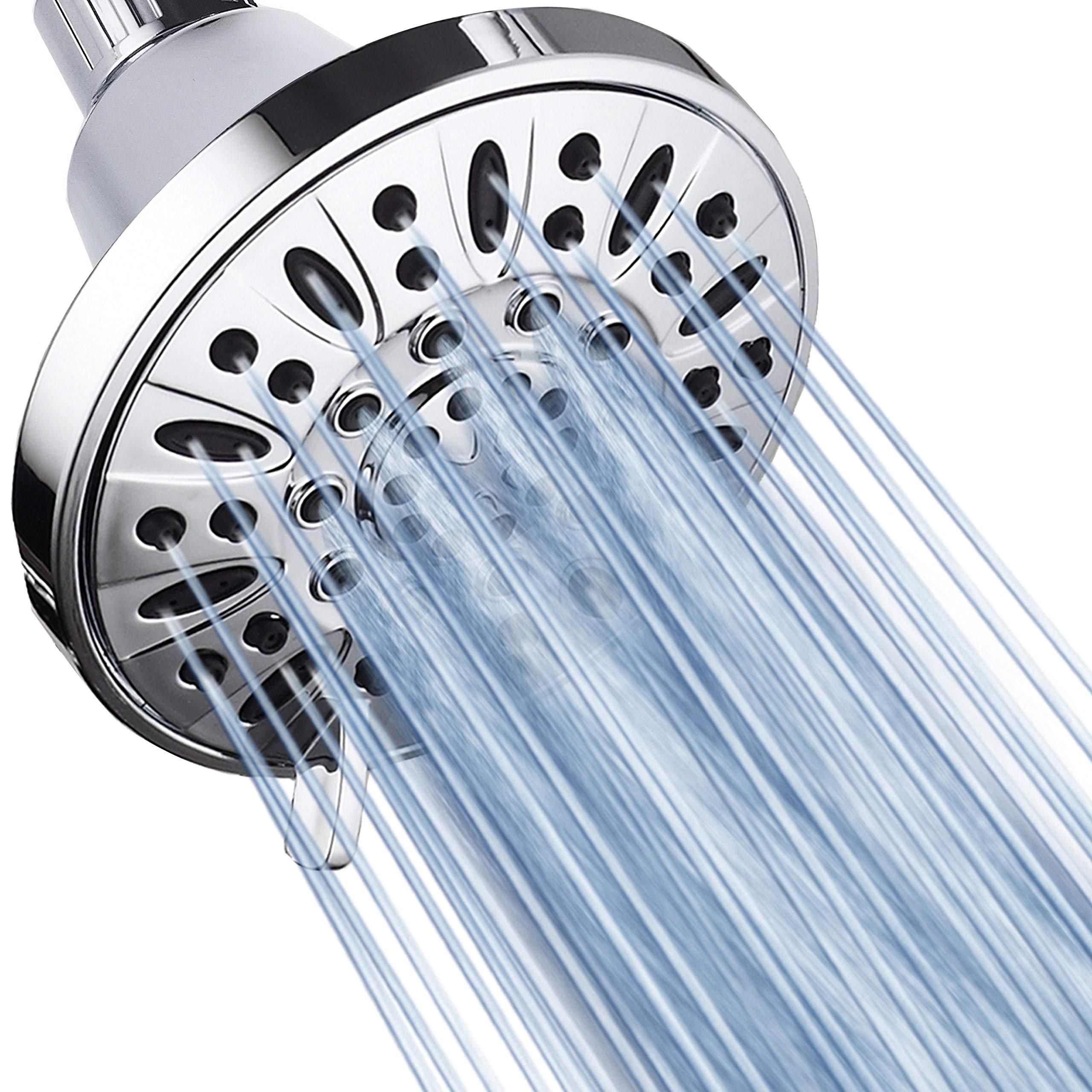 AquaDance AquaDance Premium High Pressure 6-setting 4-Inch Shower Head for the Ultimate Shower Spa Experience! Officially Independently Tested to Meet Strict US Quality & Performance Standards!