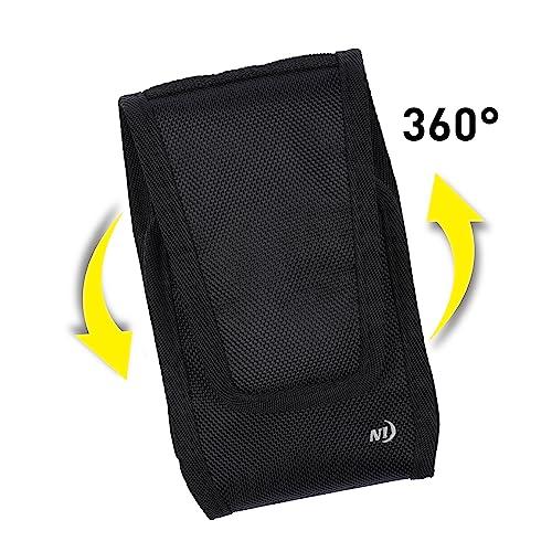 Nite Ize Nite Ize Clip Case Cargo Universal Rugged Phone Holster - Phone Holster for Men\'s & Women\'s Belts - Phone Utility Belt Pouch - Phone Accessories - Cell Phone Holster - XX-Large, Black