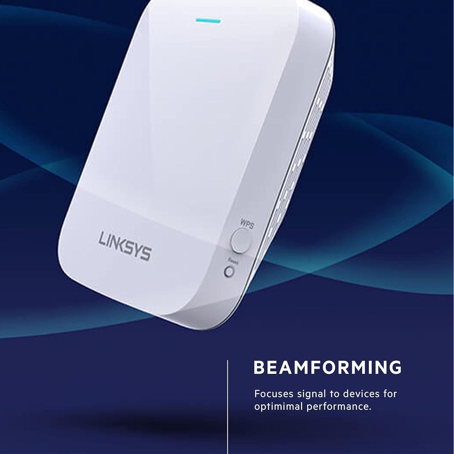 Linksys Linksys WiFi 6 Wireless Range Extender | 1.8 Gbps Speed | 2,000 Sq. FT Coverage | RE7350-AMZ | 2024 Release