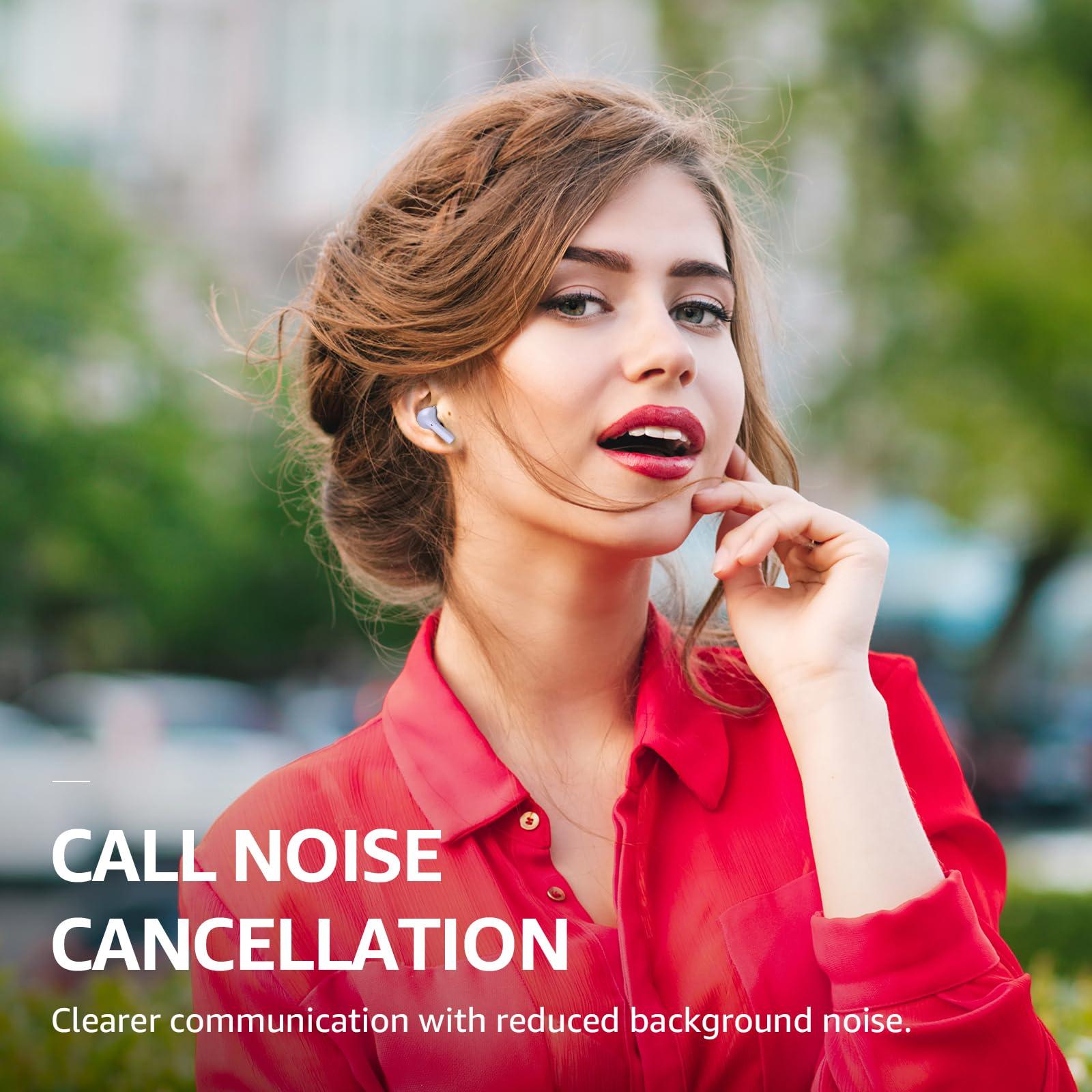 TOZO TOZO E2 Wireless Earbuds with 2 Mics AI Call Noise Cancellation, 10mm Drivers with Powerful Bass, App Customize 32 EQs, 30H Playtime, Bluetooth 5.3 Ear Buds, Comfort Fit in-Ear Headphones