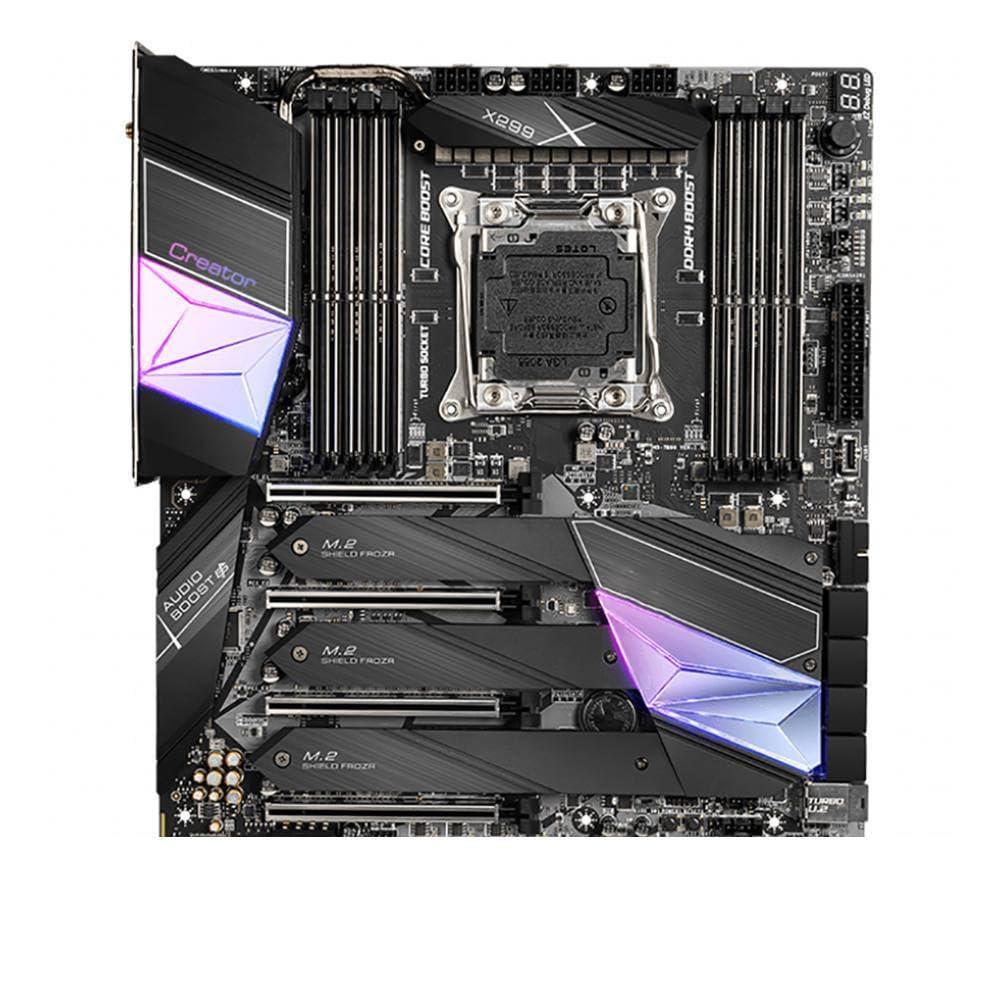 Generic Generic Creator X299 Fit for LGA2066 DDR4 256G SATA3x8 M.2x3 U.2 USB3.2 Support I9 E-ATX Desktop Motherboard