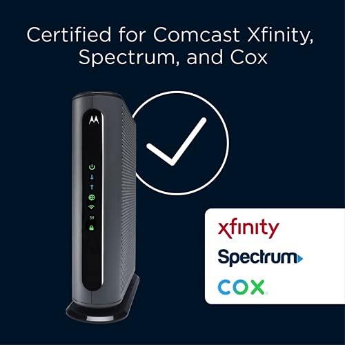 Motorola Motorola MG7700 Modem with Built in WiFi | Approved for Comcast Xfinity, Cox, Spectrum | for Plans Up to 800 Mbps | DOCSIS 3.0 + Gig WiFi Router (Renewed)