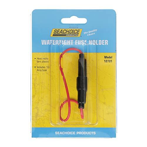 SEACHOICE Seachoice in-Line Fuse Holder with Fuse, Waterproof, 10 Amp Fuse
