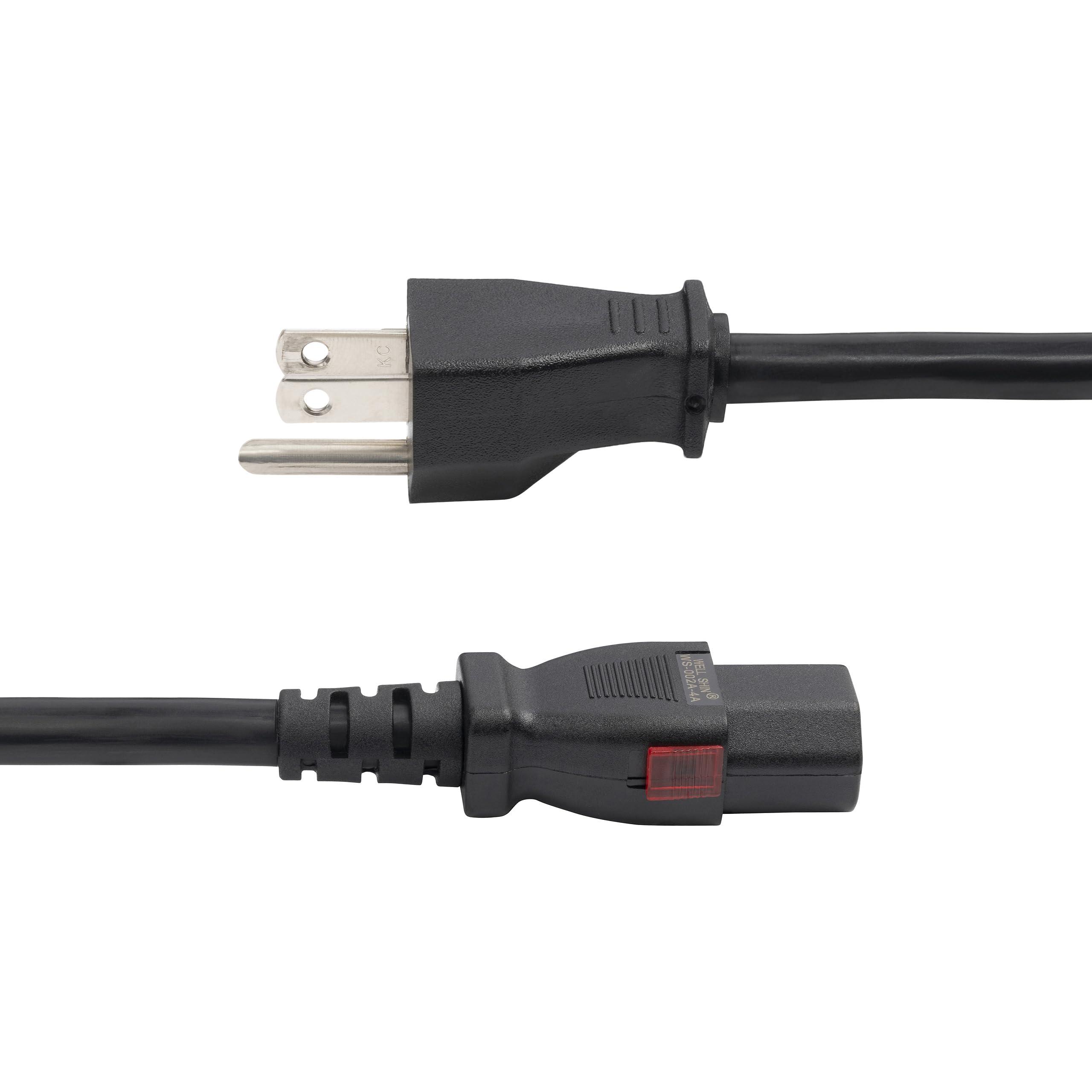 StarTech.com StarTech.com 12ft (3.6m) Heavy Duty Power Cord, NEMA 5-15P to Locking C13 AC Power Cable, 15A 125V, 14AWG, Replacement Computer/Monitor Power Cord - UL Listed (27LC-4B00-POWER-CORD)