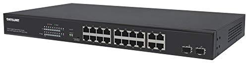 Intellinet Intellinet 16 Port PoE+ Ethernet Switch with 4 RJ45 Gigabit and 2 SFP Uplink Ports - 300W Power Budget, Output up to 32W Per Port, Unmanaged, Wall Mountable/Desktop, VLAN Mode-3 Yr Mfg Warranty561419