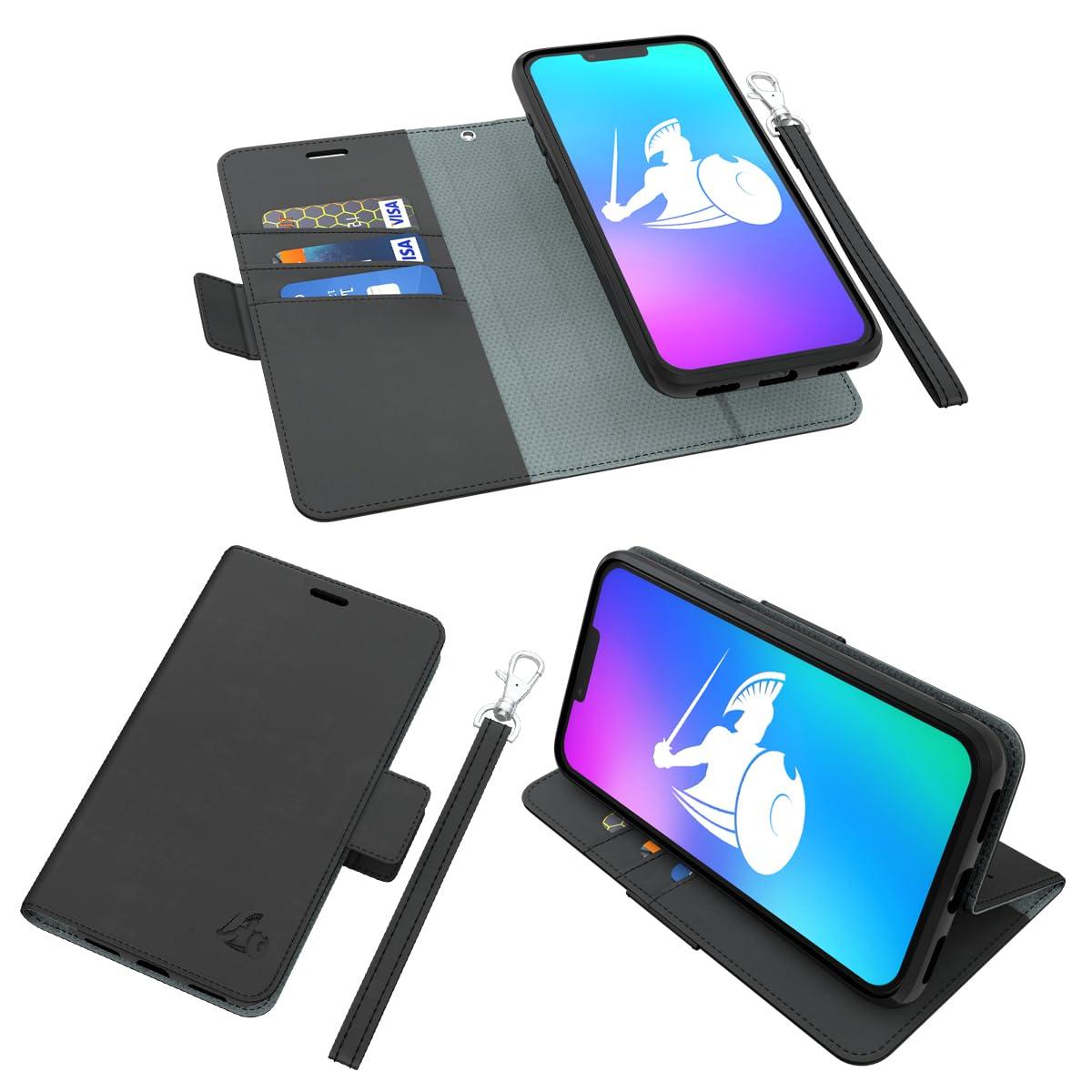 DefenderShield DefenderShield EMF Protection & 5G Anti Radiation iPhone 13 Pro Max Case - RFID Blocking EMF Shield Detachable Wallet Case Black