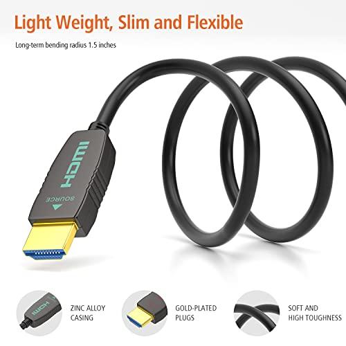 RUIPRO RUIPRO 8K HDMI Fiber Optic Cable CL2 Rated 165 Feet 48Gbps 8K60Hz 4K120Hz Dynamic HDR HDCP2.2/2.3 for RTX4080/4090/3080/3090, Xbox S/X, PS5/4, AVR, Projector, LG/Samsung/Sony TV