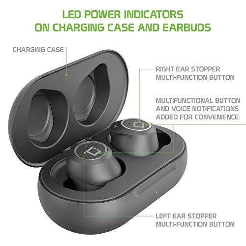 Works for Samsung Galaxy S5 Developer Edition by C Wireless V5 Bluetooth Earbuds Compatible with Samsung Galaxy S5 Developer Edition with Charging case for in Ear Headphones. (V5.0 Black)