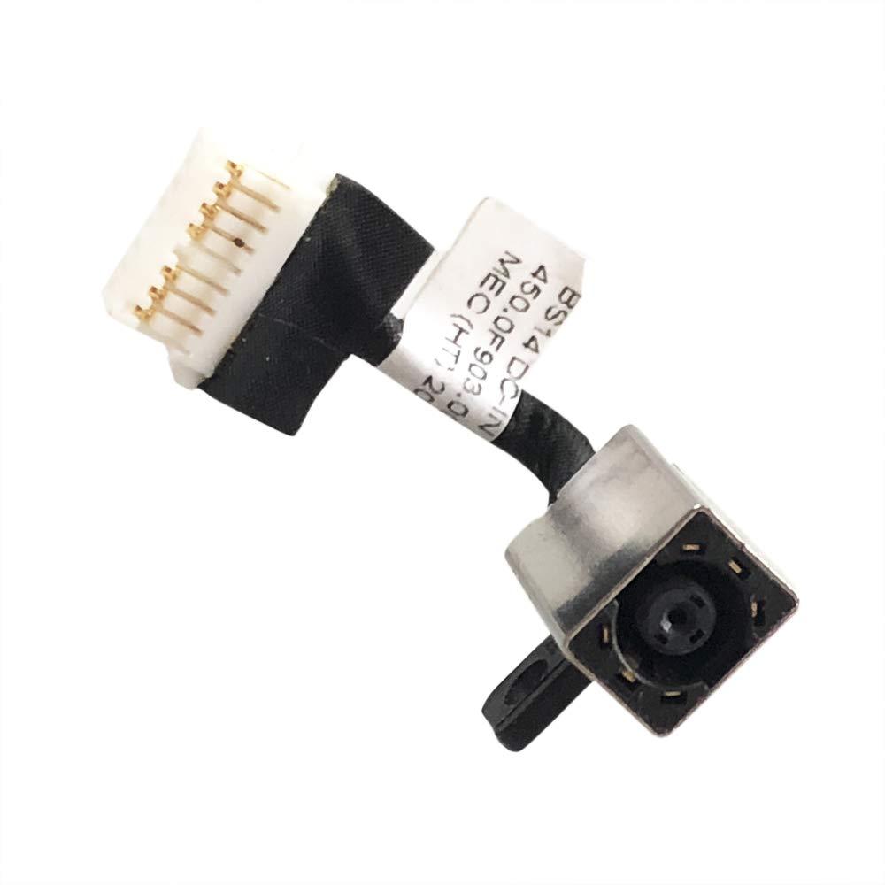 GinTai GinTai DC Power Jack Socket Plug Charging Port with Cable P93G 450.0F903.0011 WJXD9 0WJXD9 Replacement for Dell Inspiron 14 5481 5482 5485 5491 15 5591 2-in-1 5491 P93G001 P93G002 (2 inch)