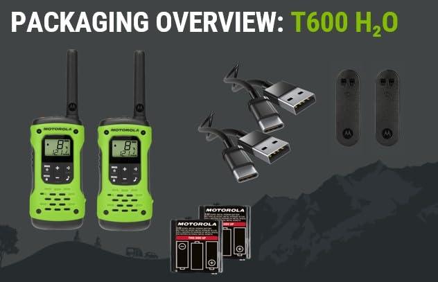 Motorola Solutions Motorola Solutions T600 35 mi. Waterproof Two-Way Radio Green 2-Pack