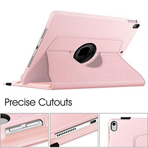 Fintie Fintie Rotating Case for iPad Air (3rd Gen) 10.5" 2019 / iPad Pro 10.5" 2017 with Built-in Pencil Holder - 360 Degree Rotating Stand Protective Cover, Auto Sleep / Wake (Rose Gold)