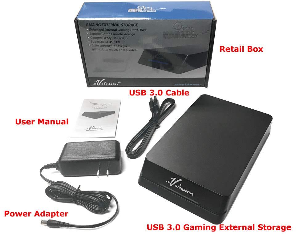 Avolusion Avolusion HDDGear Pro 7200RPM 256MB Cache USB 3.0 External Gaming Hard Drive (for Xbox Series X |S, ONE X/S, Pre-Formatted) (Renewed) (4TB)