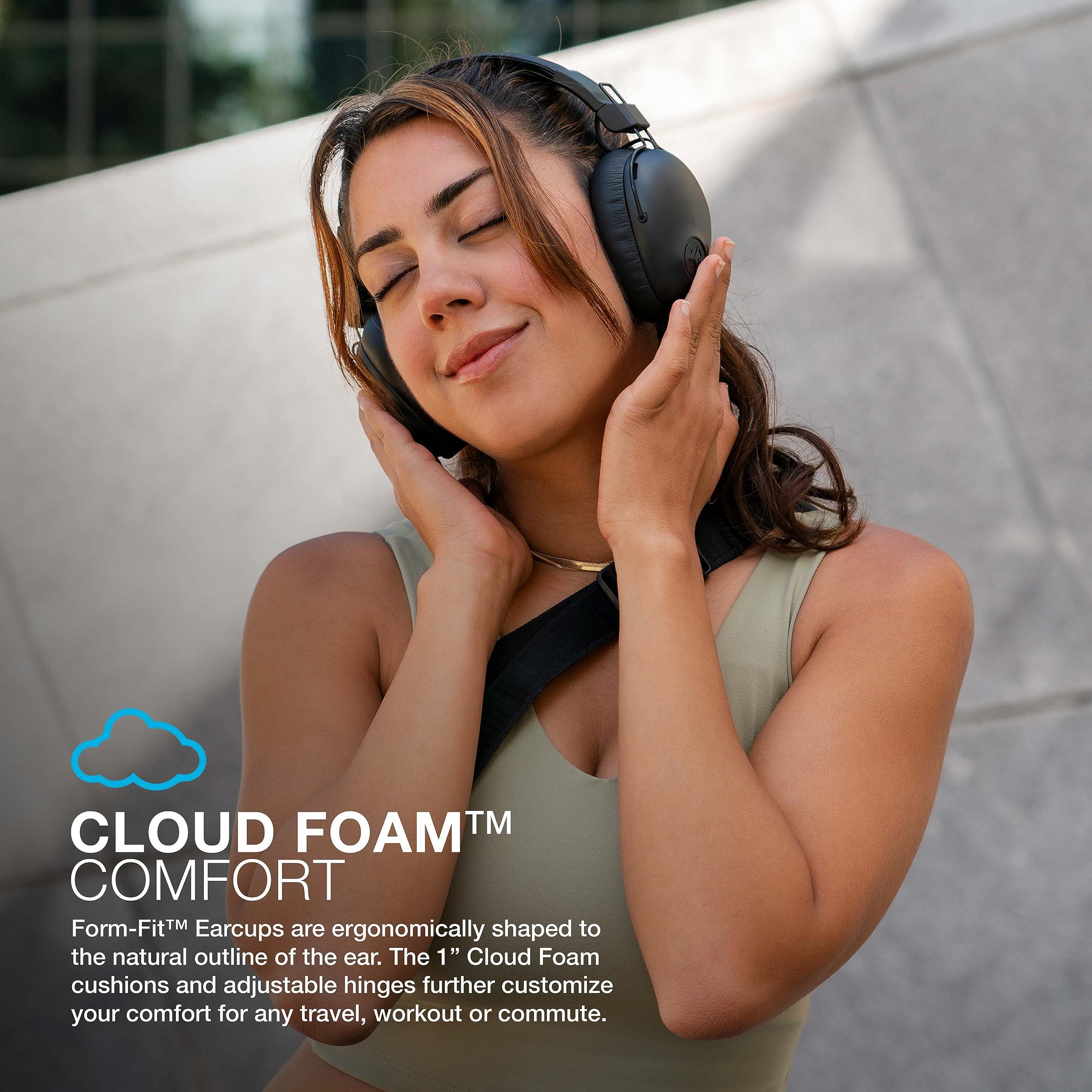 JLab JLab Studio Pro ANC Bluetooth Wireless Over-Ear Headphones, 45+ Hour Bluetooth 5 Playtime, Smart Active Noise Cancellation, EQ3 Sound, Ultra-Plush Faux Leather and Cloud Foam Cushions, Black