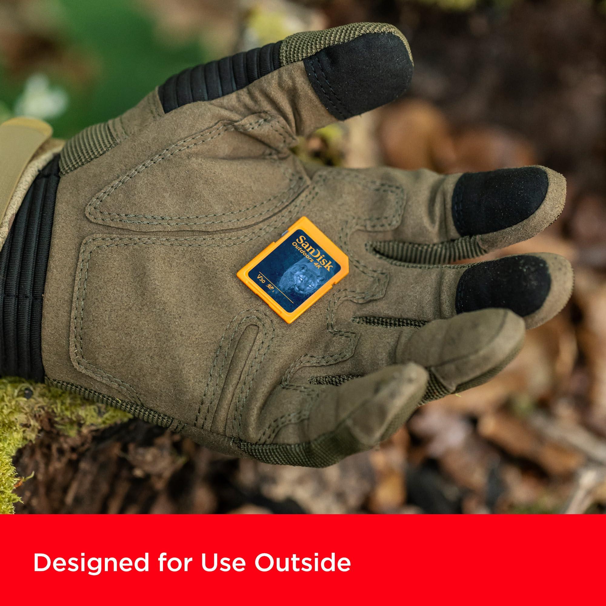 SanDisk SanDisk 128GB 2-Pack Outdoors 4K SDXC UHS-I Memory Card (2x128GB) - Up to 180MB/s, C10, U3, V30, Trail Camera SD Card - SDSDXWA-128G-GN6V2