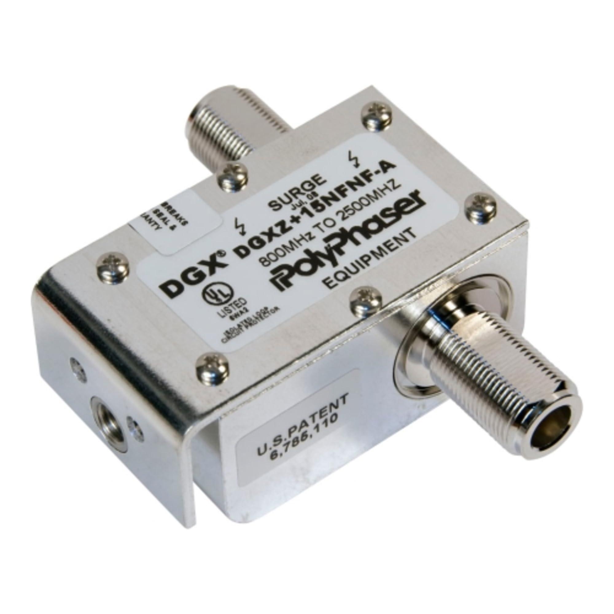 PolyPhaser PolyPhaser - SSM - DC Pass Coax Protector, 800 - 2500 MHz Lightning and EMP Surge Protection for WiFi, Celluar and Wireless Internet