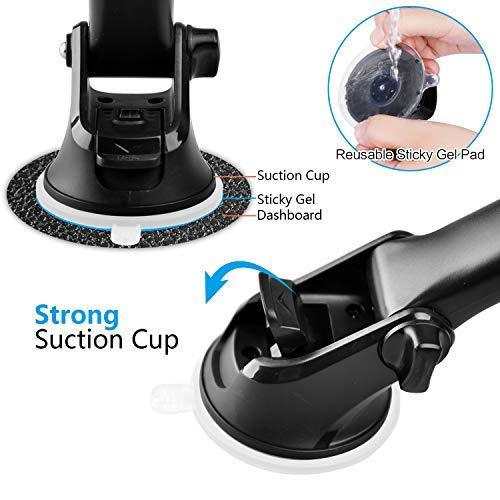 1Zero GPS Suction Cup Mount for Garmin [Quick Extension Arm], Replacement GPS Dash Ball Mount Dashboard Windshield Car Holder for Garmin Nuvi Dezl Drive Drivesmart Zumo Driveassist DriveLuxe StreetPilot RV