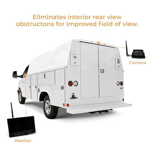 Brandmotion Brandmotion Wireless Observation IR Camera System with 7 HD Monitor | ADHS-7810v2 Edge to Edge Image Mirror with Universal Compatibility