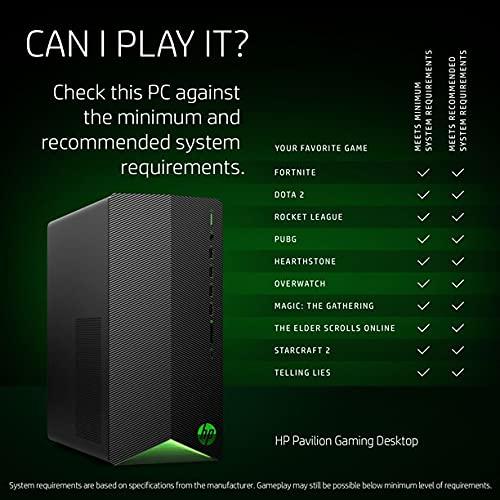 HP HP 2021 Newest Pavilion Gaming Desktop Computer, AMD 6-Core Ryzen 5 5600G Processor(Beat i7-8700, Upto 4.4GHz), AMD Radeon RX5500 4 GB, 8GB RAM, 256GB PCIe NVMe SSD,Mouse and Keyboard, Win 10 Home