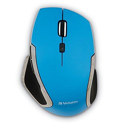 Verbatim Verbatim 2.4G Wireless 6-Button LED Ergonomic Deluxe Mouse - Computer Mouse with Nano Receiver for Mac and PC – Blue