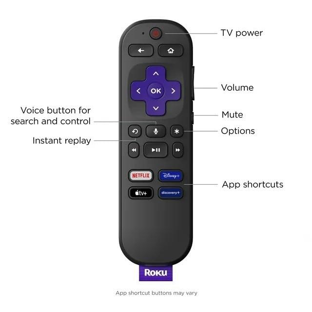 Roku Roku Streaming Stick 4K Streaming Device 4K/HDR/Dolby Vision with Voice Remote and TV Controls