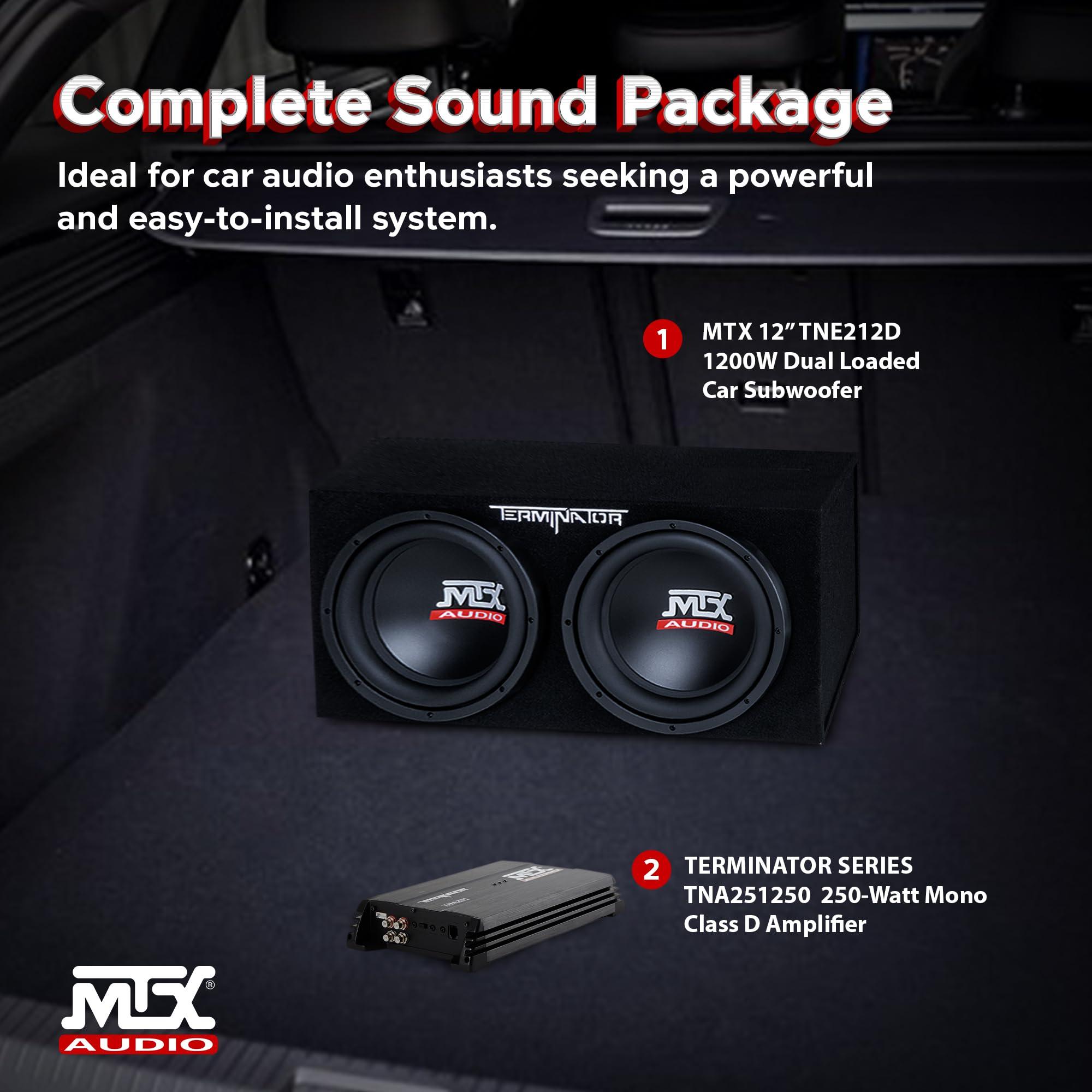 MTX MTX Audio TNP212D2 Terminator Power Pack Subwoofer System - Set of 2,BLACK