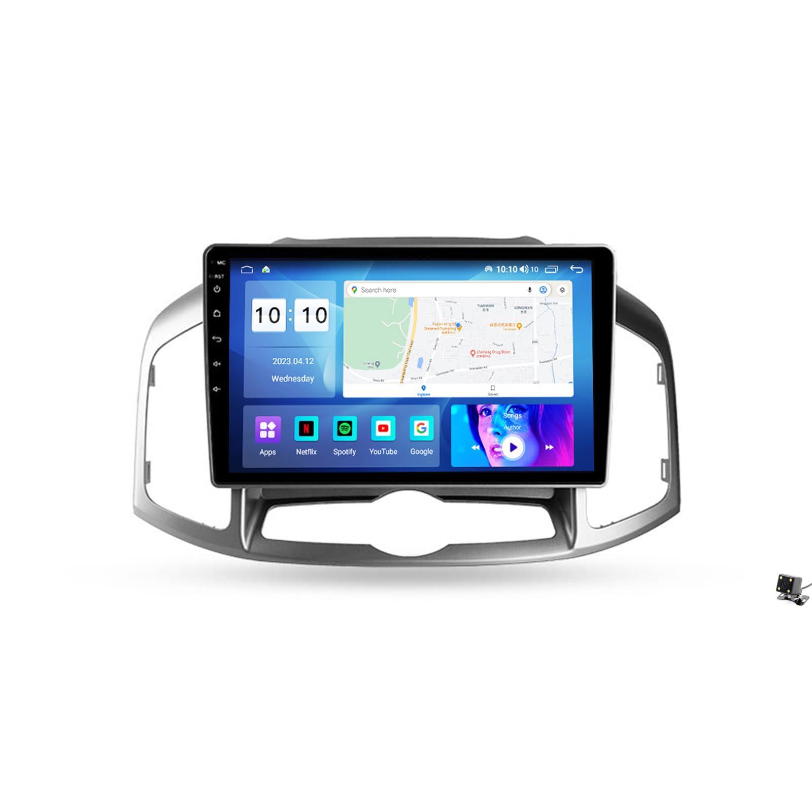 ottspu ottspu Car Radio for Chevrolet Captiva 2011-2016 with Wireless Car-Play, 9\" Touchscreen Android 12 Car Stereo with GPS Navi, Android Auto, WiFi, Bluetooth, RDS FM, USB, Backup Camera,M800s