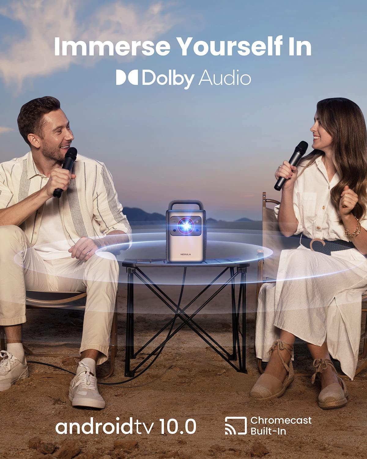 NEBULA NEBULA by Anker Cosmos Laser 4K Projector, 2200 ANSI Lumens, Android TV 10.0 with Dongle, Autofocus, Auto Keystone Correction, Screen Fit, Home Theater Projector with Wi-Fi&Bluetooth (Renewed)