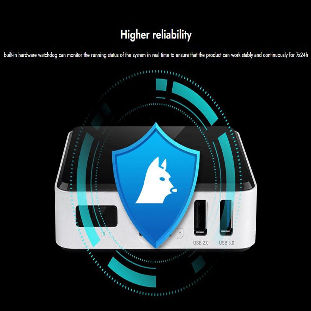 Geniatech Geniatech Android 11 Smart TV Box 4K, HDMI-in Digital Signage Player, Mini PC Wifi Bluetooth Video Player for Industrial/Commercial Advertising Menu Display