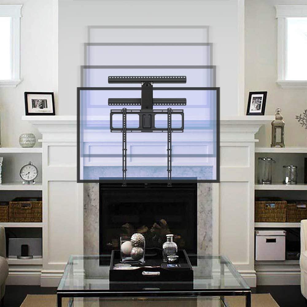 MantelMount MantelMount- MM340 above Fireplace Pull Down TV Mount- Televisions 44\" to 80\" Up to 90 lbs - Safe Auto-Adjusting TV Mounts - Patented Motion Stops, Handles, Balancing Technology - Superior Steel