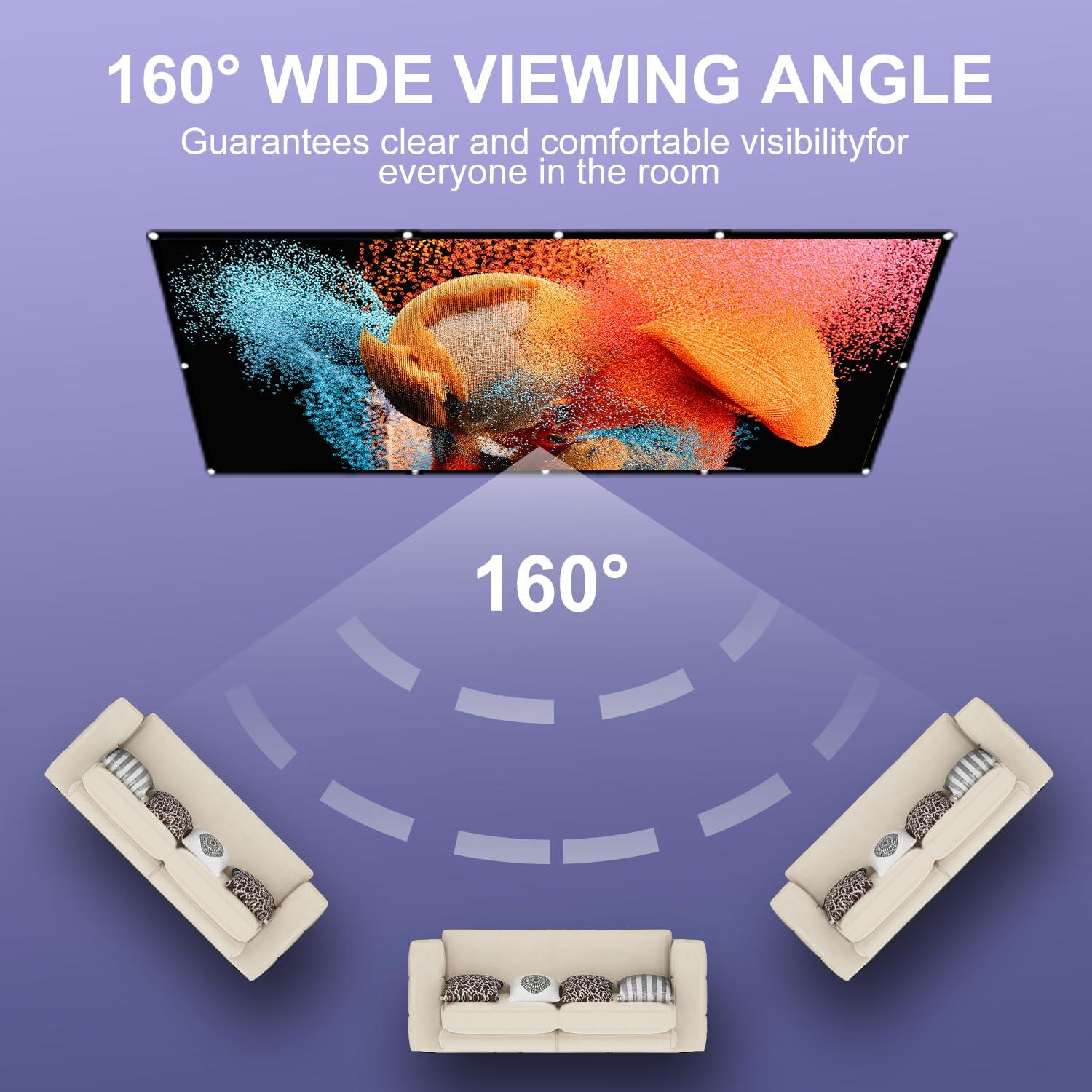 SCREENMAX 80 INCH Stand Screen and 120 INCH Foldable Screen Combo