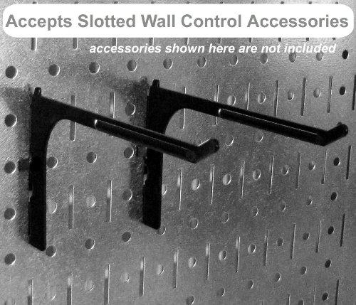 Wall Control Wall Control Pegboard 16in x 32in Horizontal Black Metal Pegboard Tool Board Panel