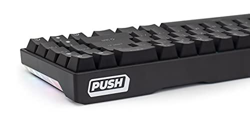 MEKO MEKO Push 65% RGB LED Hotswap Bluetooth Double Shot ABS Mechanical Keyboard (Gateron Yellow)