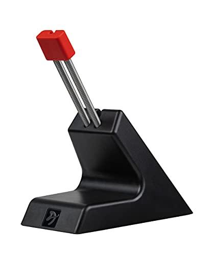 Arozzi Arozzi - Ancora Mouse Bungee with Snug Cord Holder, Rubber Feet, Extendable Spring and Weighted for Stability - Black with Red Accents