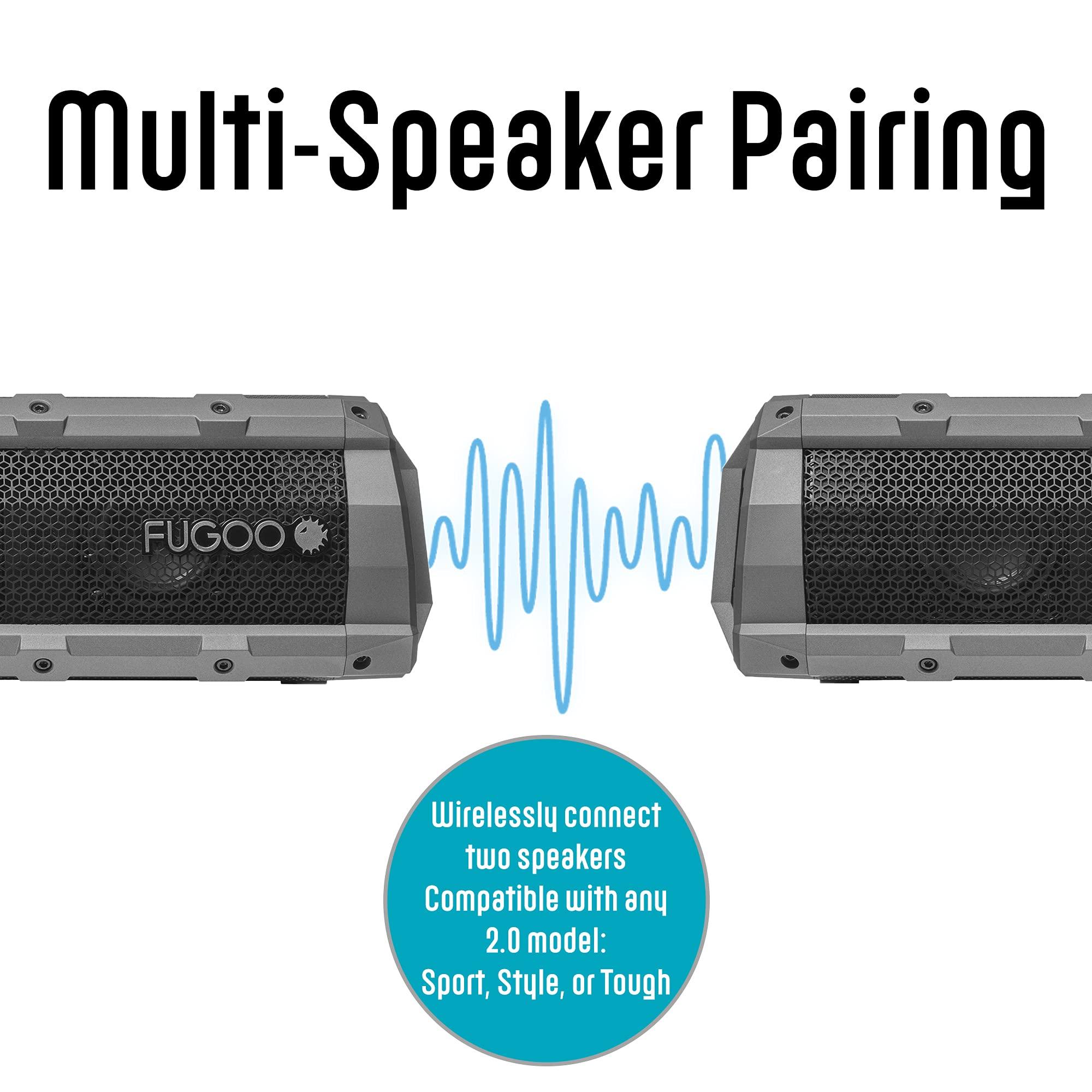 Fugoo Fugoo Element | Portable Bluetooth Speaker, 360 Audio, 60W, IPX7 Rating, Up to 40 Hours Playtime | Floats on Water | Built-in Mic Siri/Google Now