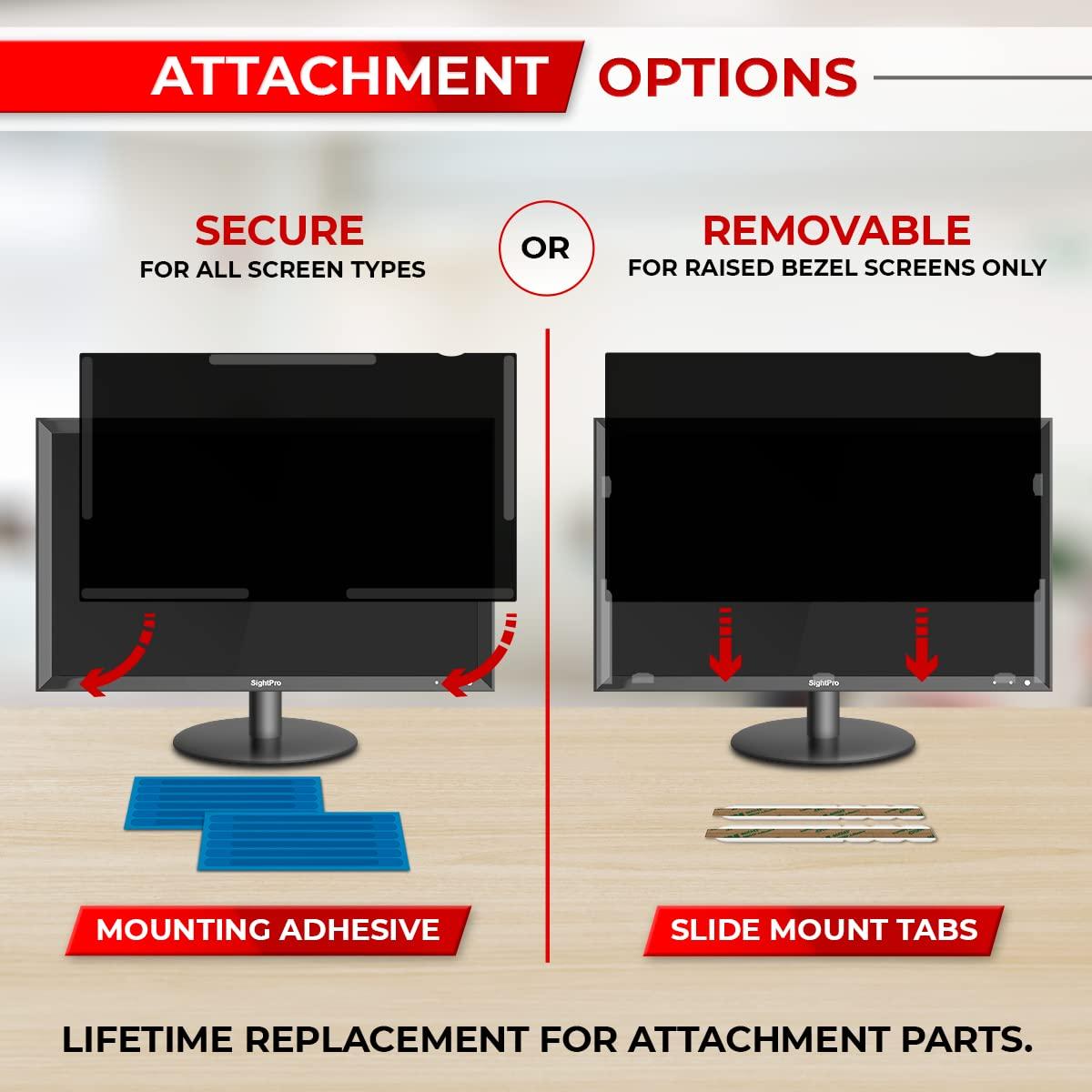 SightPro SightPro 24 Inch 16:9 [2 Pack] Computer Privacy Screen Filter for Monitor - Privacy Shield and Anti-Glare Protector