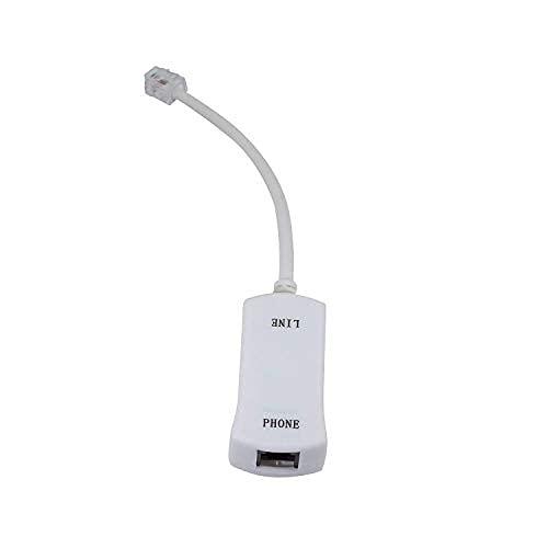 InstallerParts InstallerParts DSL Modem Phone Filter - for Interference Elimination and Static Noise Blocker | for Answering Machine, Fax Machine, Telephones Landline Cordless | 10 Pack, White DSL Phone Filter