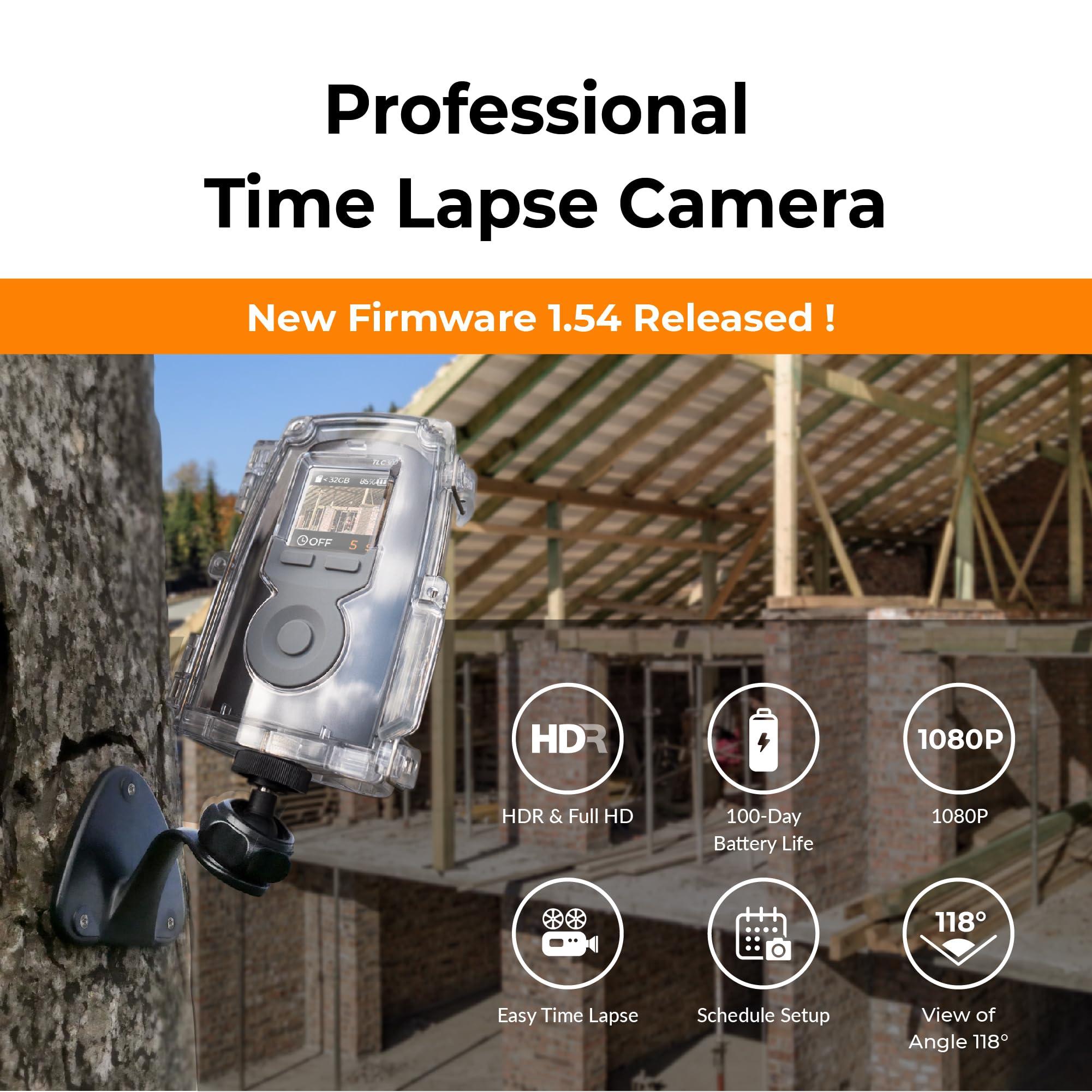Brinno Brinno Time Lapse Camera BCC300-M - Outdoor Construction Jobsite, Plant, Weather Timelapse Camera - LCD Screen, Extended Battery Life, IPX4 Water-Resistant, Wall Mount