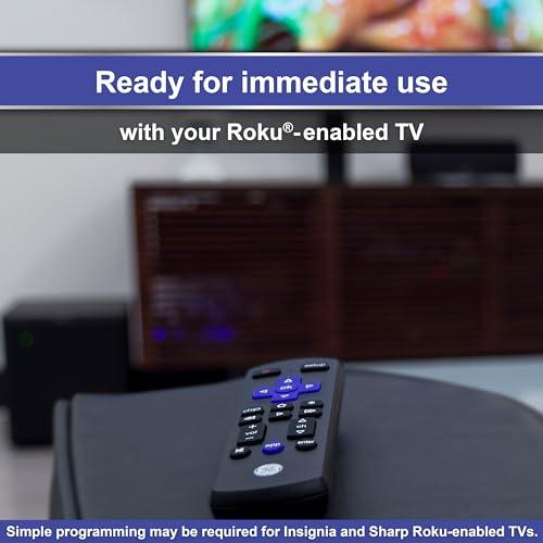 GE GE Roku TV Remote Replacement Only for ROKU TV and TCL Roku TV Remote/ONN Roku TV Remote/Hisense Roku TV Remote/Sharp Roku/Element Roku/Westinghouse Roku/Philips Roku Replacement Remote 66814