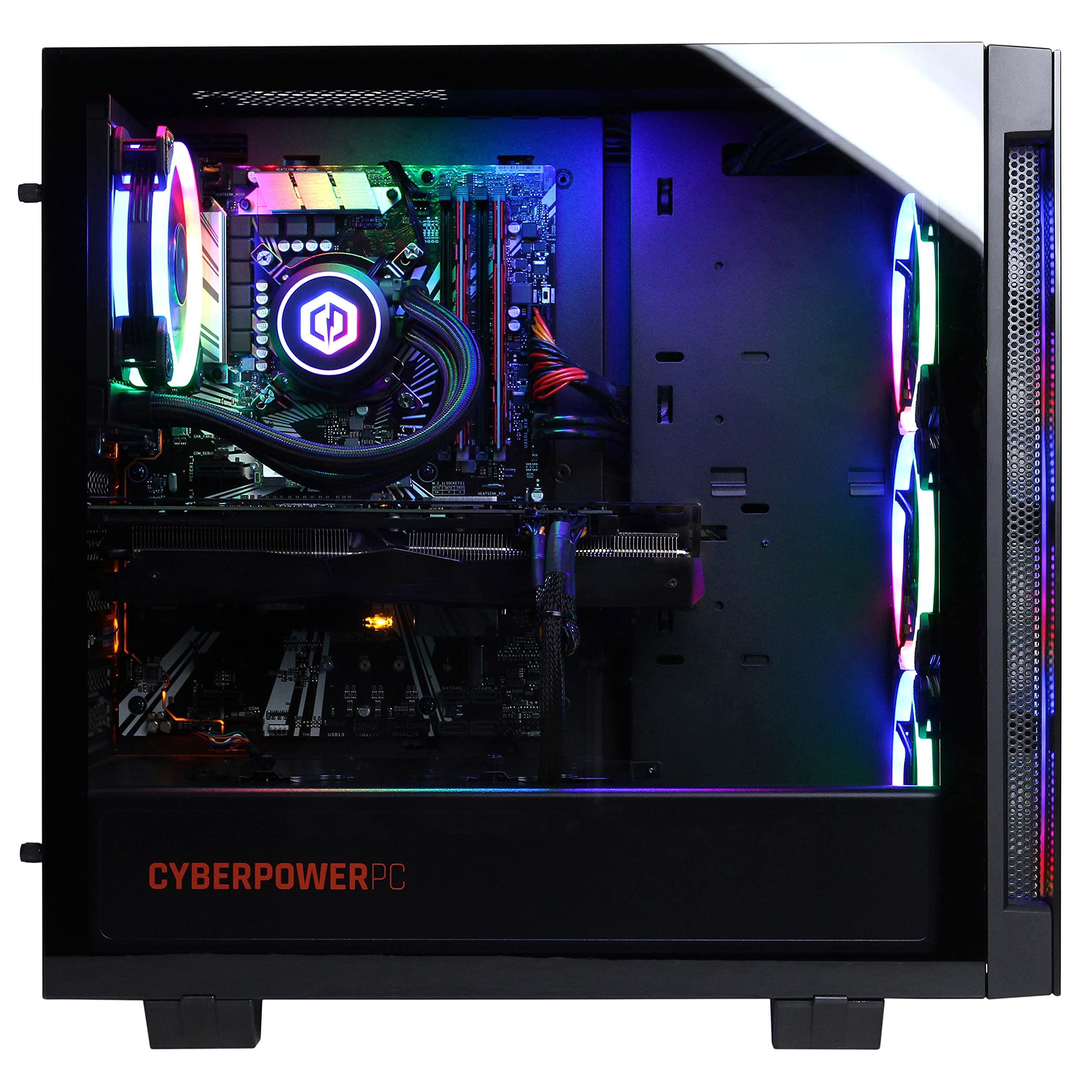 CyberpowerPC CYBERPOWERPC Gamer Xtreme VR Gaming PC, Intel Core i7-12700KF 3.6GHz, GeForce RTX 3060 12GB, 16GB DDR4, 500GB NVMe PCIe SSD, 2TB HDD, WiFi & Win 11 Home (GXiVR8400A9), Black