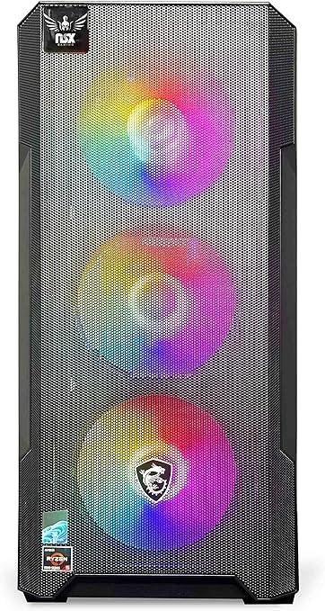 NSX GAMING NSX GAMING Tomcat Desktop Pc Ryzen 5 5500, RTX 3050 6GB, (2 * 8GB) 16 Gb RAM 3600 RGB, SSD 480GB M.2 NVME, W11, WiFi Ready, Mouse and Keyboard, 1 Year Manufacturer