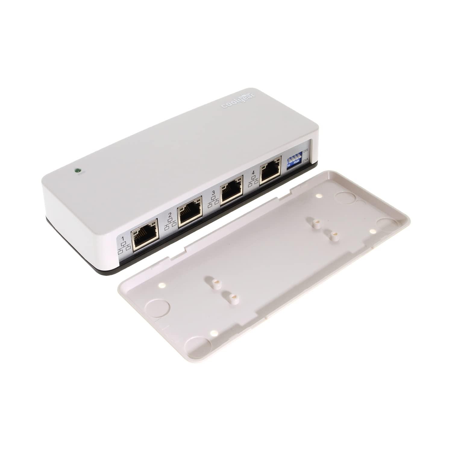 Coolgear 4-Port Gigabit Ethernet to USB3.1 Gen1 Adapter w/Mounting Kit