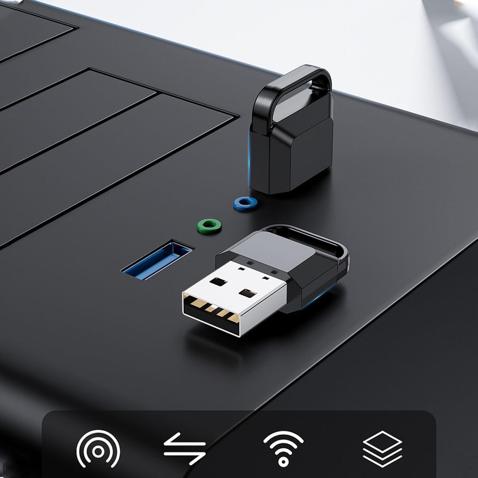 Yunir Bluetooth 5.0 USB Adapter for PC,40Mbps Transmitter Replacement Micro USB for Headphone Speaker Mouse Keyboard Connection,Plug and Play