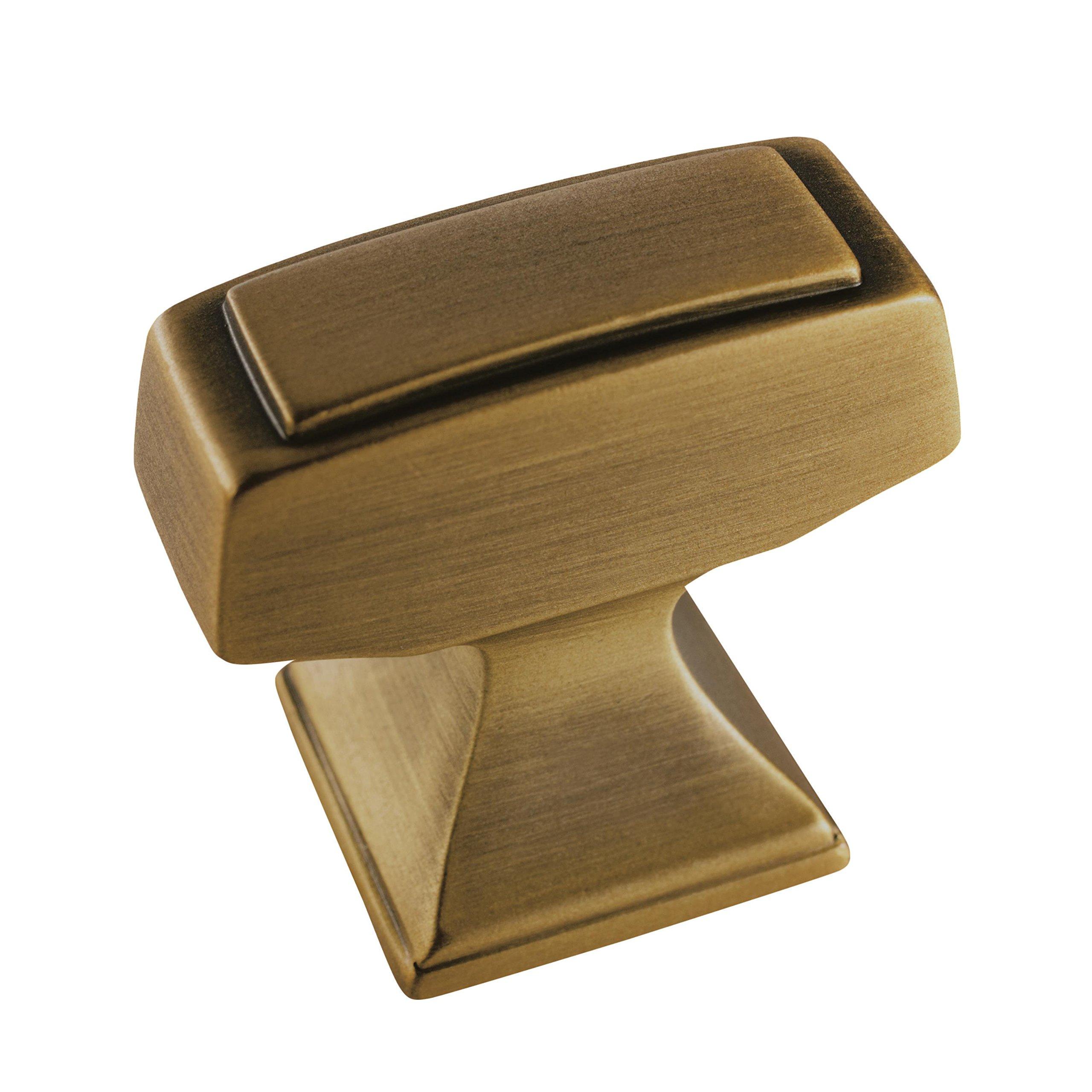 Amerock Amerock | Cabinet Knob | Gilded Bronze | 1-1/4 inch (32 mm) Length | Mulholland | 1 Pack | Drawer Knob | Cabinet Hardware